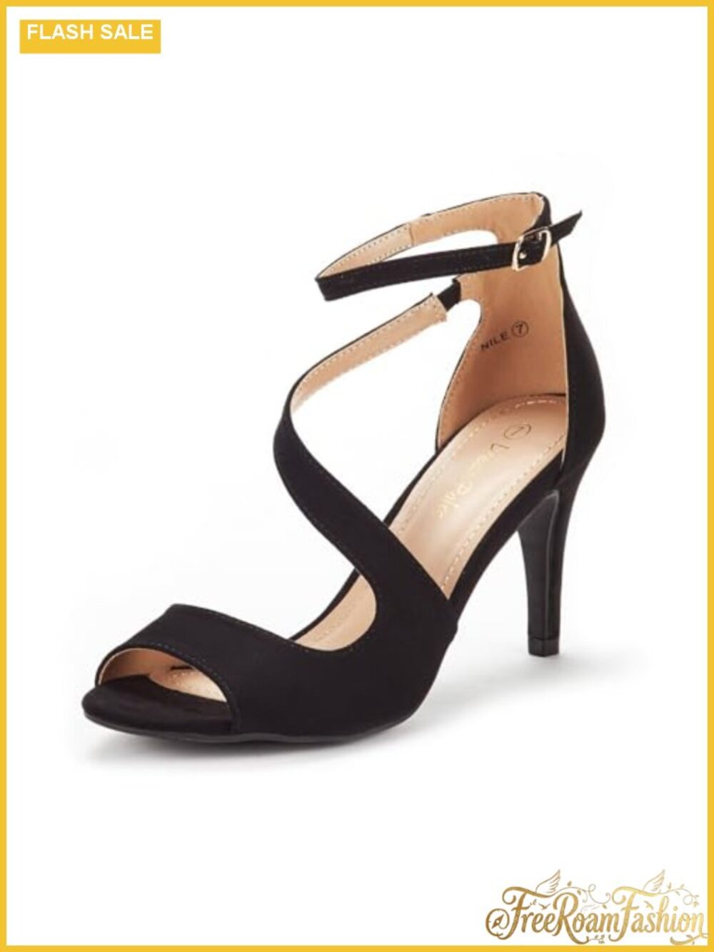 Women's Open Toe Stiletto Heeled Sandals Ankle Strap Dress Heels